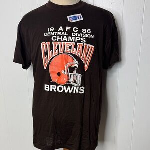 Vintage Cleveland Browns single stitch tshirt XL 1986 NOS